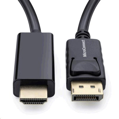 Kabel MICRO_CONNEC HDMI M, Display Port M, 2m, czarny