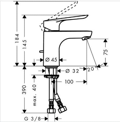Praustuvo maišytuvas Hansgrohe Logis E 71160000