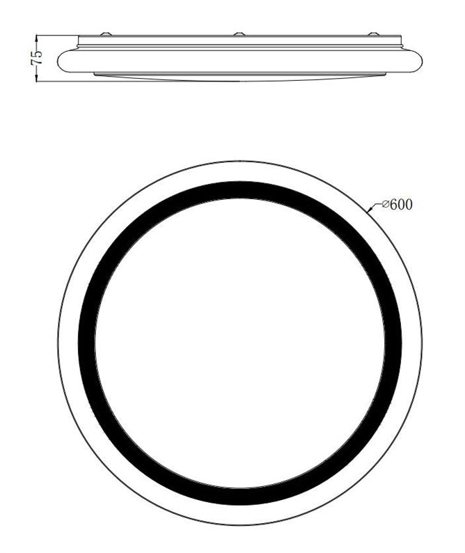 Lampa sufitowa Eglo, LED, 40W, 3000-6500K, 3000lm, Ø59