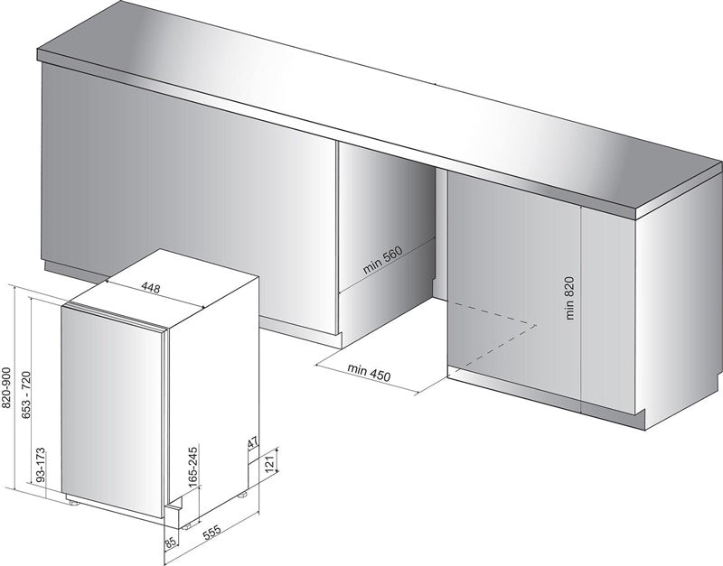 Įmontuojamoji indaplovė WHIRLPOOL WSIP 4O33 PFE