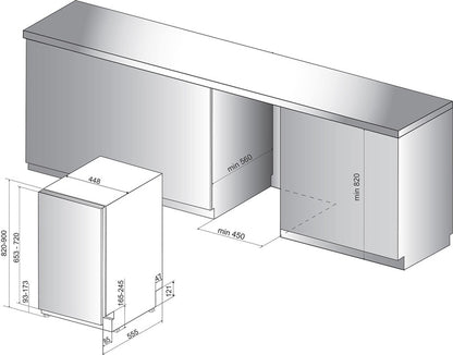 Įmontuojamoji indaplovė WHIRLPOOL WSIP 4O33 PFE