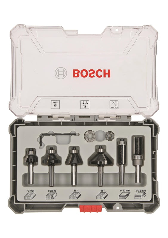 Zestaw frezów Bosch Trim & Edging, 6-częściowy, 8 mm