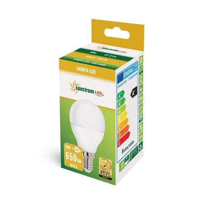 Żarówka Spectrum LED, P45, E14, 8W, 710LM, 4000K