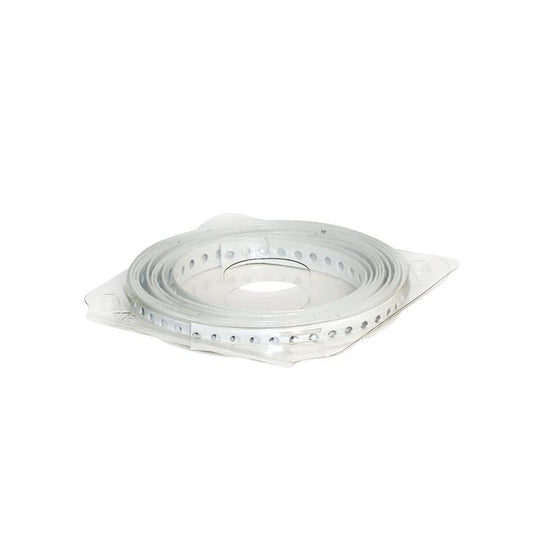 Tvirtinimo juosta, perforuota, 12 x 0.7 mm, 3 m, balta