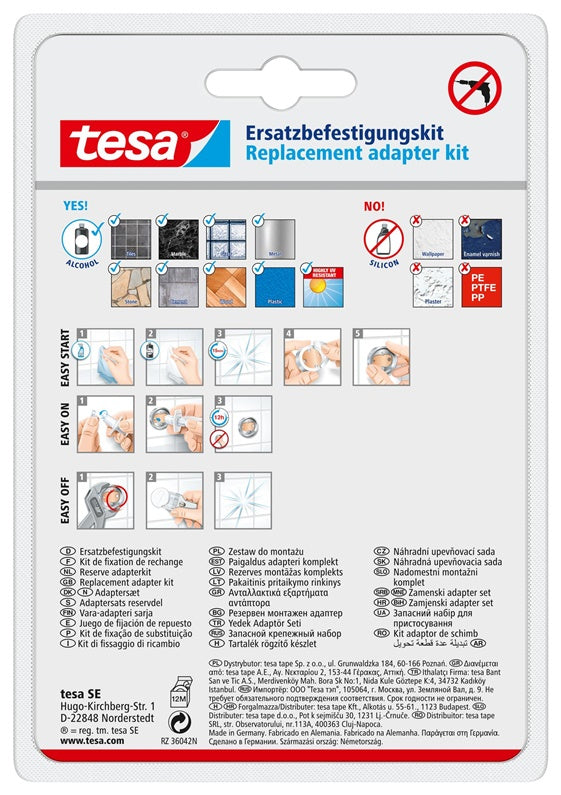 Zapasowy zestaw mocujący BK20 tesa 40350