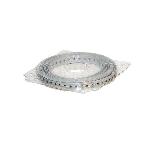Taśma montażowa perforowana, 12 x 0.7 mm, 3 m, szara