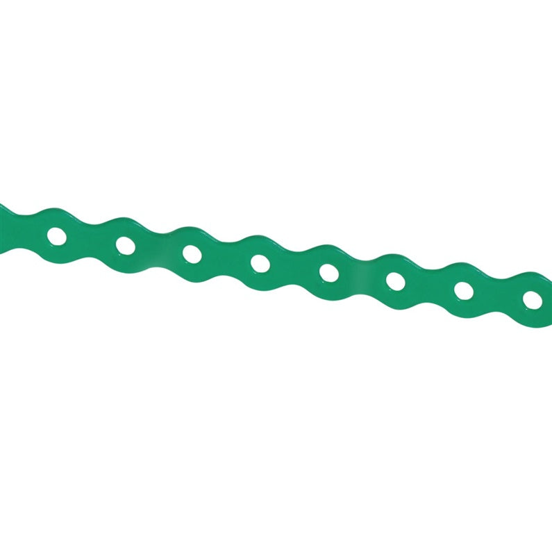 Tvirtinimo juosta, perforuota, 12 x 0.7 mm, 3 m, žalia
