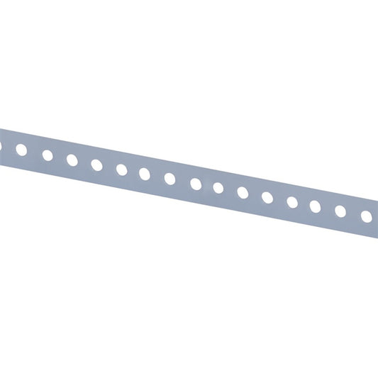 Tvirtinimo juosta, perforuota, 12 x 0.7 mm, 3 m, pilka