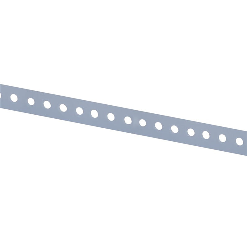 Tvirtinimo juosta, perforuota, 12 x 0.7 mm, 3 m, pilka