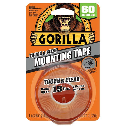 Remonto juosta Gorilla Mounting, dvipusė, 1.5 m x 2.54 cm