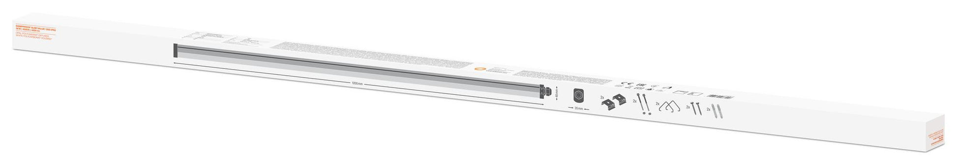 Tvirt LED šviestuvas SLIM, 1200, 36W, 4000K, 4000lm, IP65