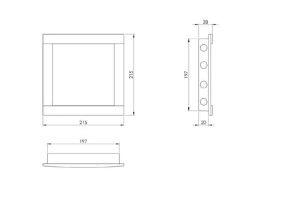 Revizinės durelės EUROPLAST PL2020A, 20 x 20 cm