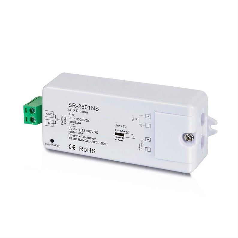 LED juostų valdymo sistemos imtuvas 12-36V 1X8A SR-2501NS