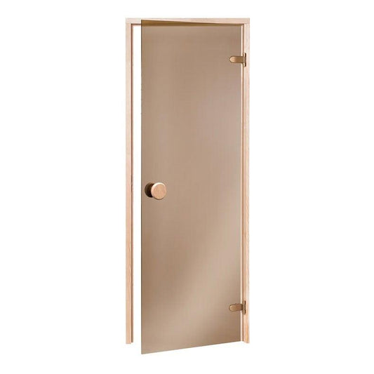 Saunos durys ANDRES ECO 70x190cm, pušis, bronzinis stiklas
