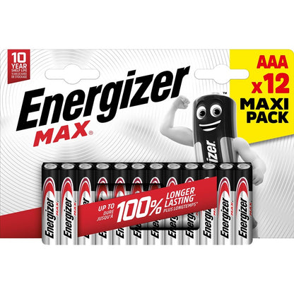 Elementai ENERGIZER MAX, AAA/LR03, 1.5V, 12vnt