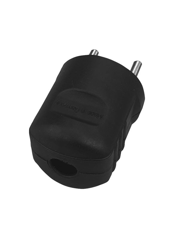 Kištukas N&L, 2P, 16A, 250V, juodos spalvos