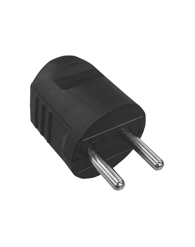 Kištukas N&L, 2P, 16A, 250V, juodos spalvos