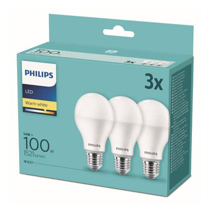 Żarówki Philips LED, A67, E27, 14W, 1521lm, 2700K, 3 szt.