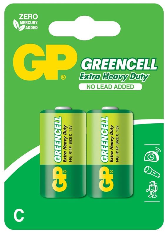 Elementai GP Greencell C/R14, 2 vnt.