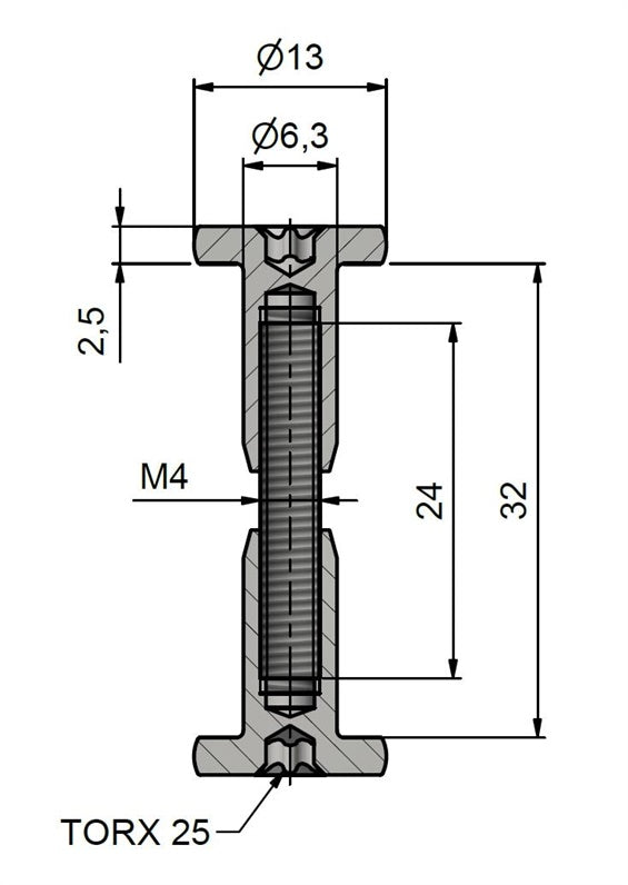 Plokščių veržikliai 8601/X, 32 mm