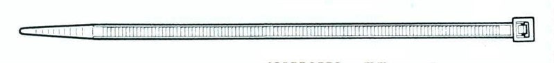 Tvirtinimo dirželis Elematic, 4,5 x 430 mm, juodas