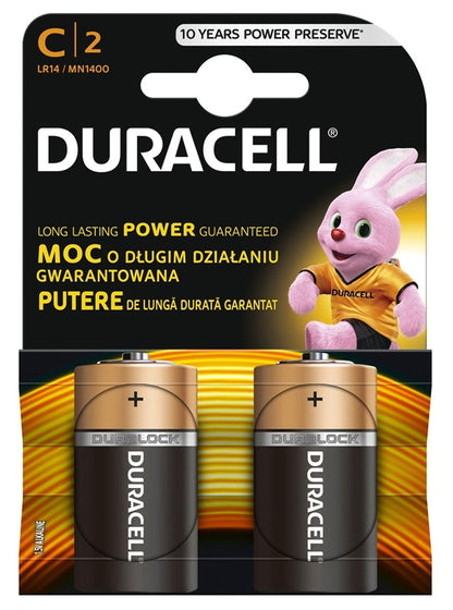 Elementai Duracell, LR14, 2 vnt.