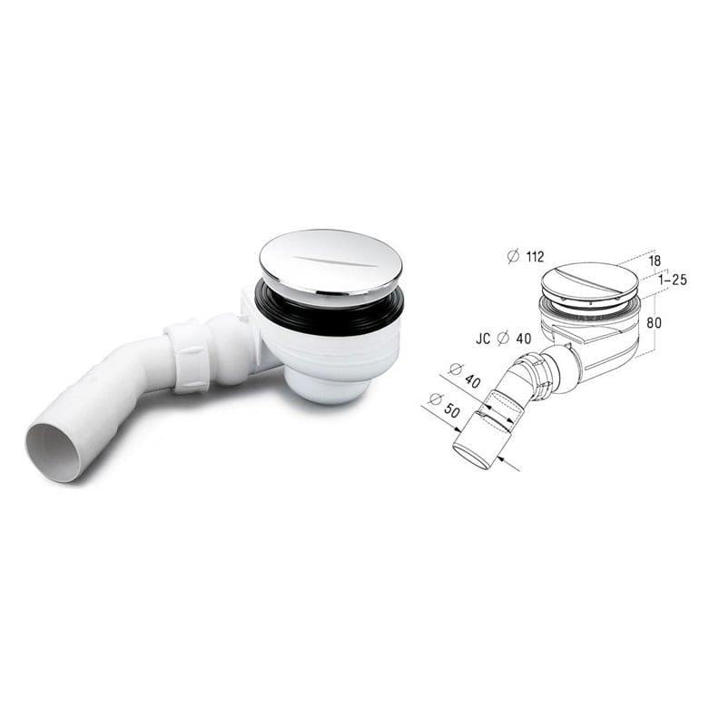 SYFON PRYSZNICOWY TURBOFLOW TB90S