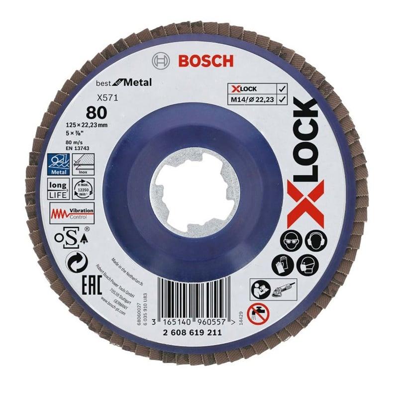 Tarcza listkowa BOSCH X-LOCK 125 mm, 80