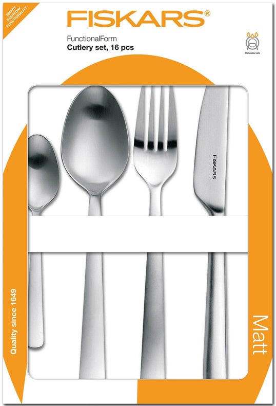 Komplet sztućców Fiskars FF, srebrny
