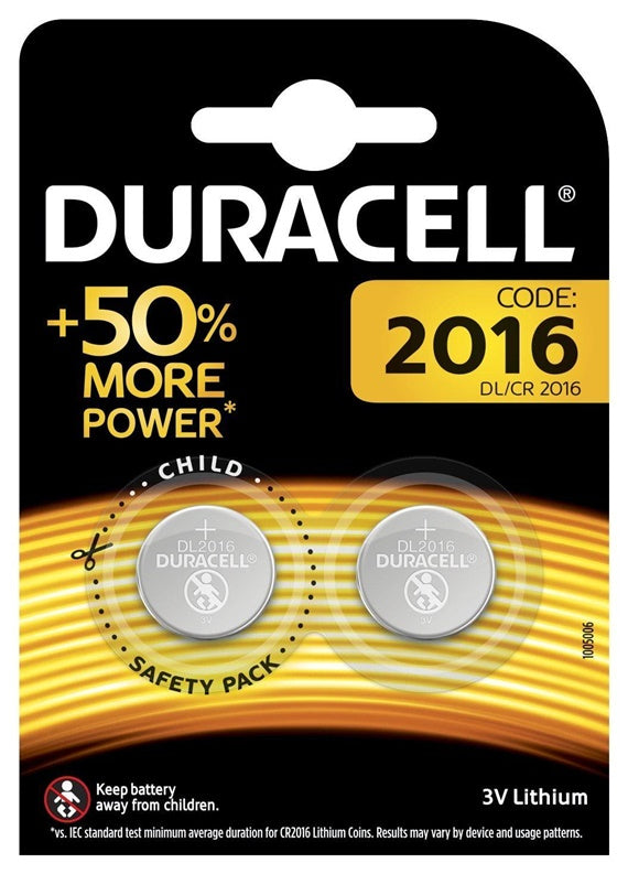 Elementai Duracell, CR2016, 3 V, 2 vnt.