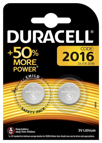 Elementai Duracell, CR2016, 3 V, 2 vnt.