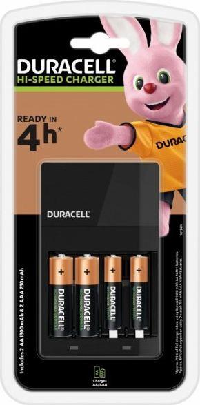 Ładowarka do akumulatorów Duracell + 2 akumulatory AAA + 2 akumulatory AA