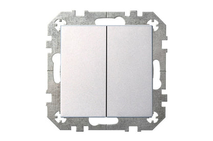 Perjungiklis LIREGUS EPSILON, 2 klav., metalo spalvos