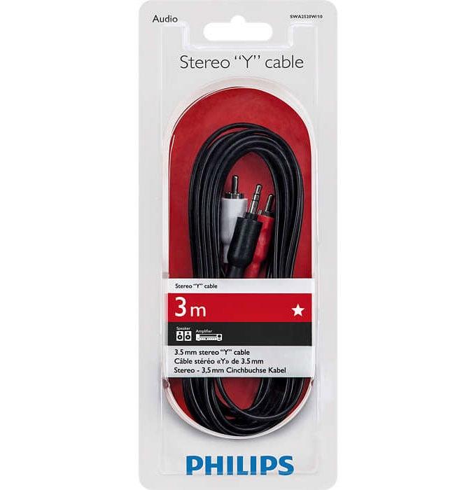 Laidas PHILIPS 3.5mm M, 2xRCA M, 3m, juodas SWA2520W/10