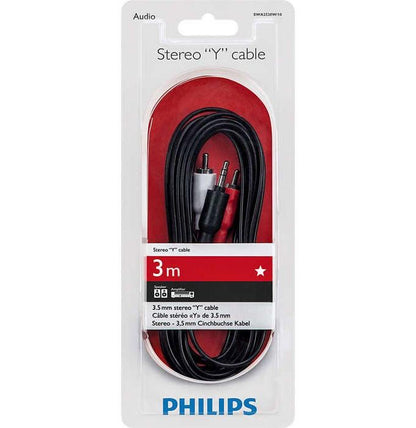 Laidas PHILIPS 3.5mm M, 2xRCA M, 3m, juodas SWA2520W/10