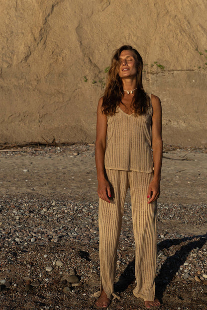 Sole and Caldo 100% Linen Co-ord Sand