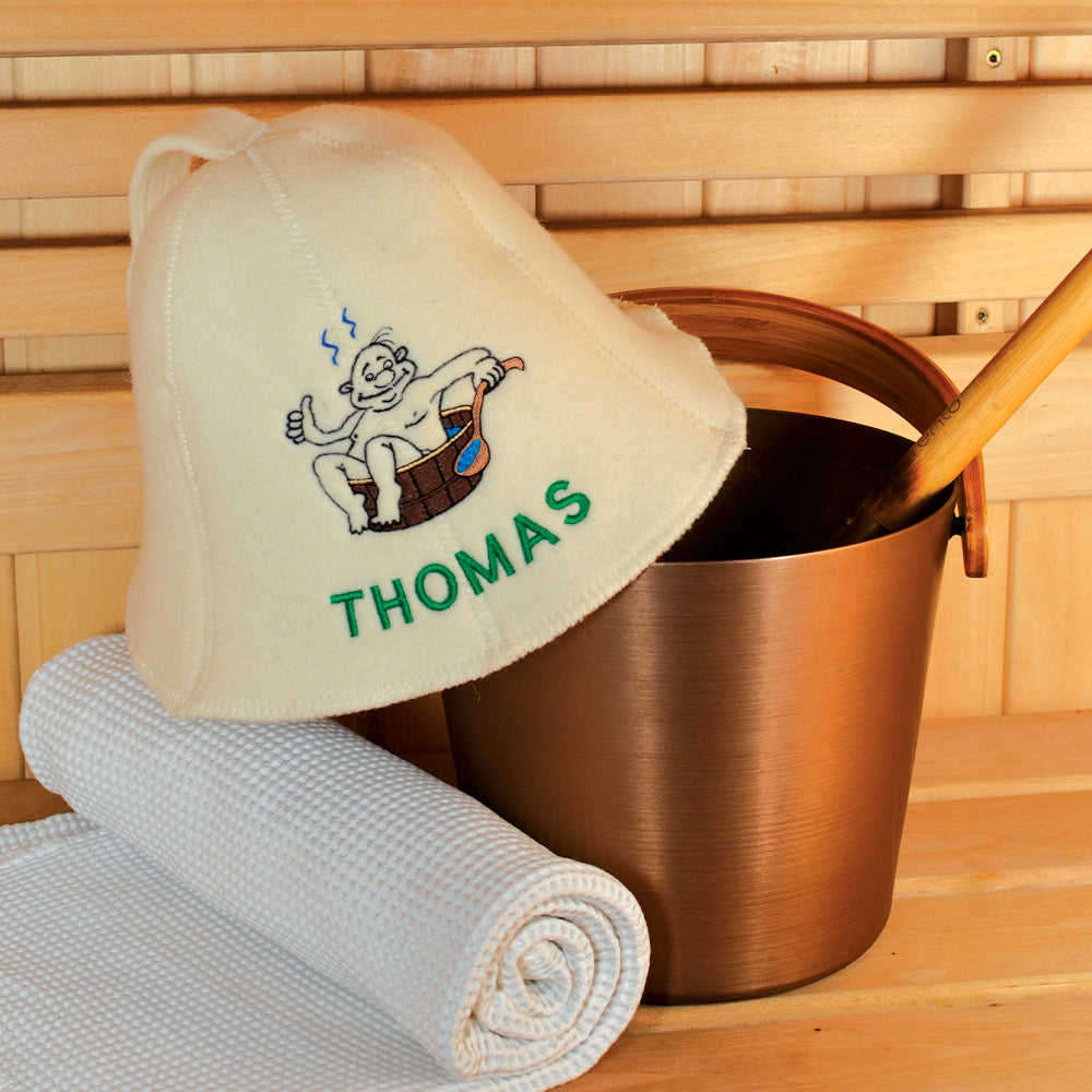 Personalized sauna hat