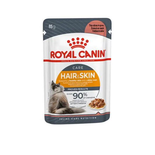 ROYAL CANIN Hair & Skin Care Gravy - Mokra Karma dla Dorosłych Kotów 12x85g