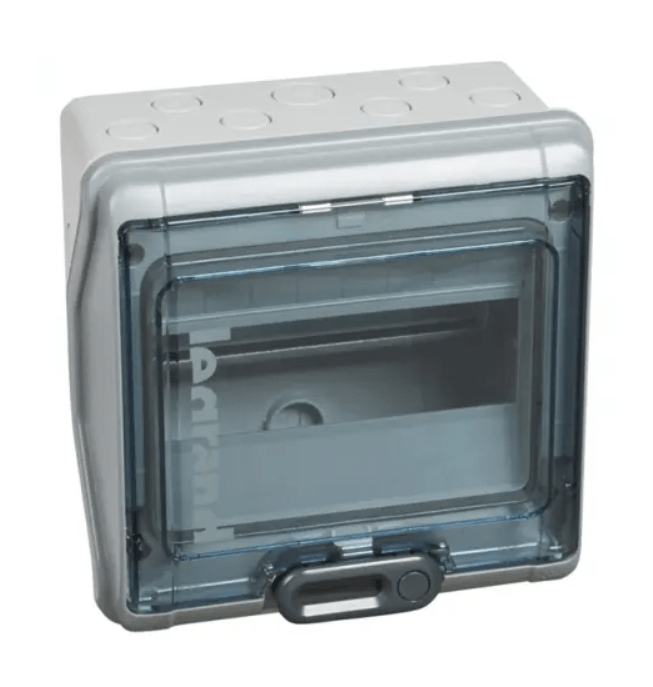 601978 PLEXO3 Modular distribution box 1×8, IP65, IK09 N/PE terminals