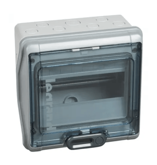 601978 PLEXO3 Modular distribution box 1×8, IP65, IK09 N/PE terminals