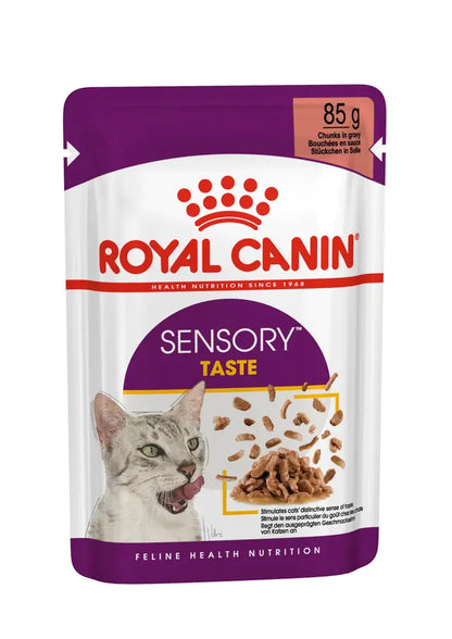 ROYAL CANIN Sensory Taste Chunks In Gravy - Drėgnas Pašaras Suaugusioms Katėms 12x85g