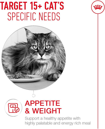ROYAL CANIN Ageing 15+ Chunks In Gravy - Wet Food For Senior Cats 12x85g