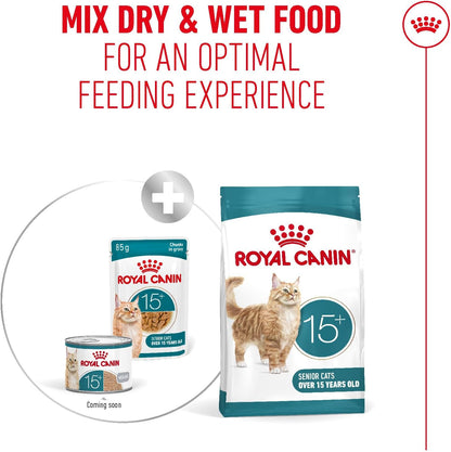 ROYAL CANIN Ageing 15+ Chunks In Gravy - Wet Food For Senior Cats 12x85g