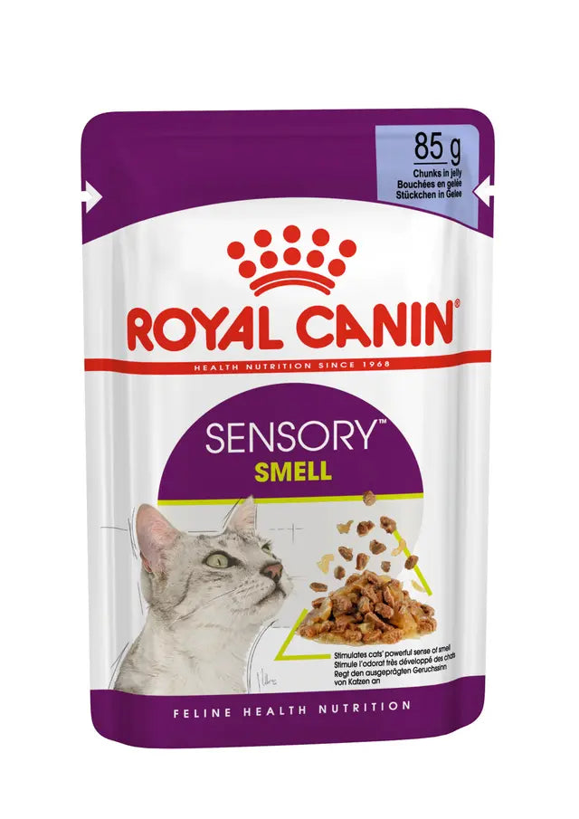 ROYAL CANIN Sensory Smell Kawałki w Galarecie - Karma Mokra dla Dorosłych Kotów 12x85g