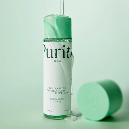 PURITO SEOUL Wonder Releaf Centella Toner Unscented - Bekvapis Veido Tonikas su Centele 200ml