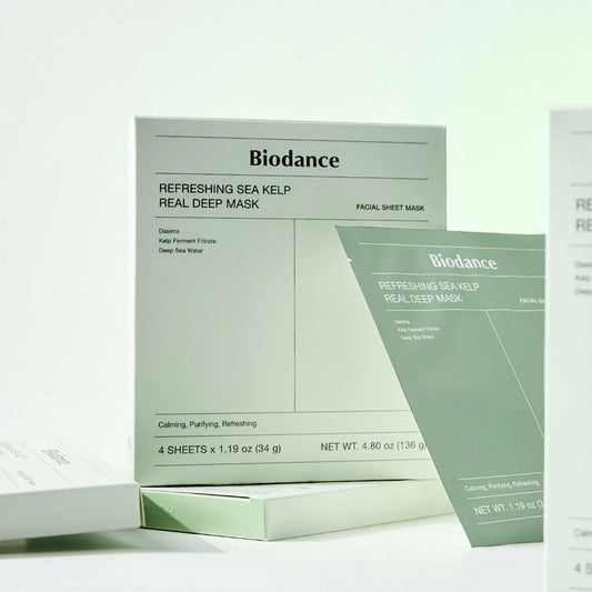 Biodance Refreshing Sea Kelp Real Deep Mask - Raminamoji ir Drėkinamoji Veido Kaukė | 1vnt