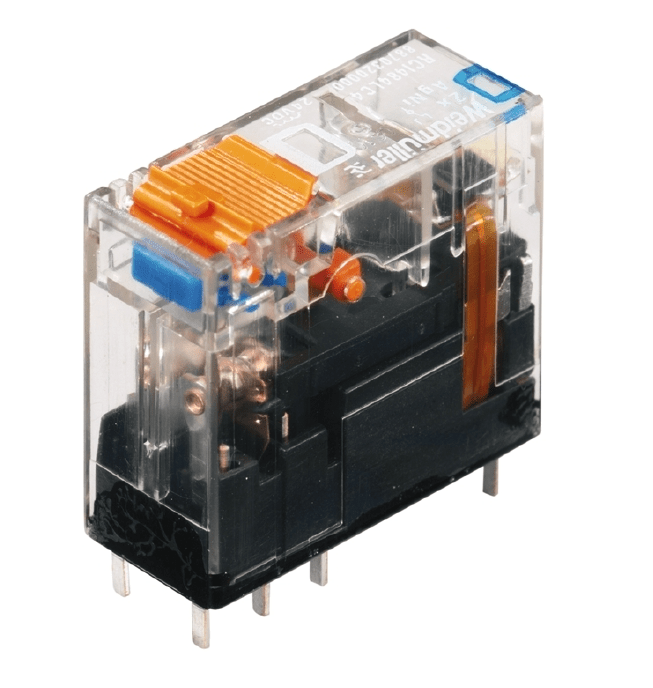 8870350000 RCI484R24 Electromagnetic relay 2CO 24V AC 8A, test button