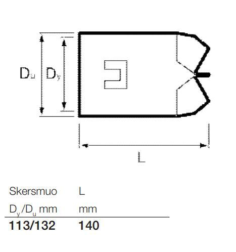 Drenažo vamzdžių aklė Wavin, Ø 113 mm