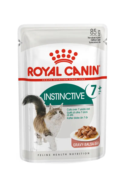 ROYAL CANIN Instinctive 7+ Kawałki w Sosie - Mokra Karma Dla Starszych Kotów 12x85g