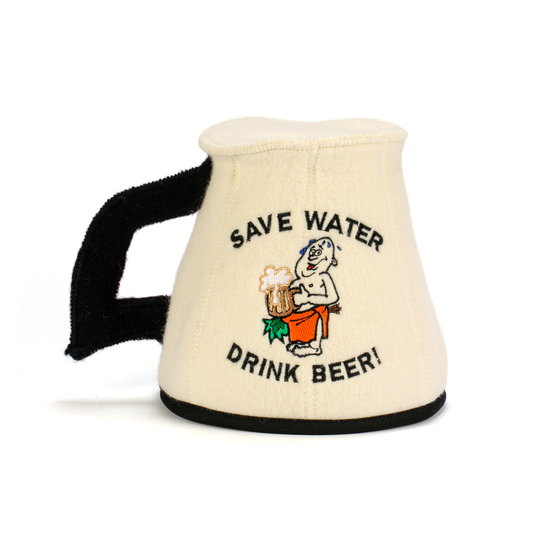 Sauna Hat ‘Save Water’ 100% Wool